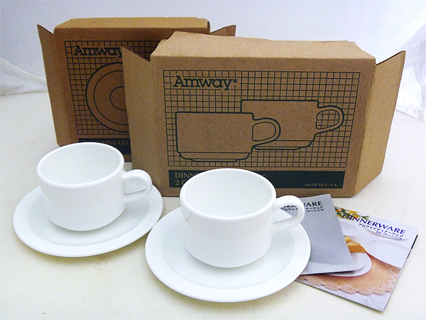 東伯店(琴浦町)】Amway ディナーウェア カップ×2個 ソーサ―×2枚を買取