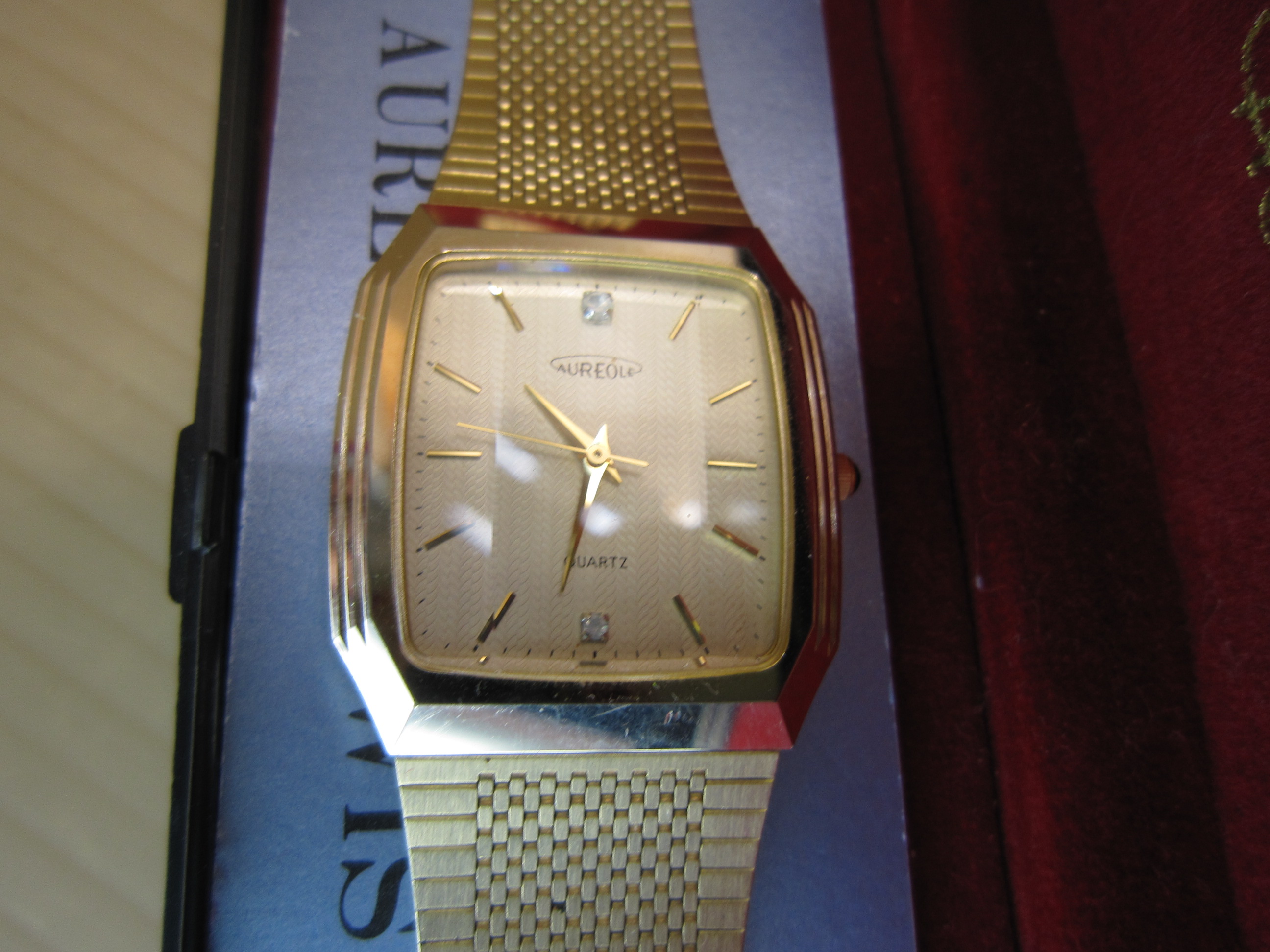 660円 【SALE／74%OFF】 ジャンク スイス製 アンティーク時計 AUREOLE オレオール 腕時計 17石