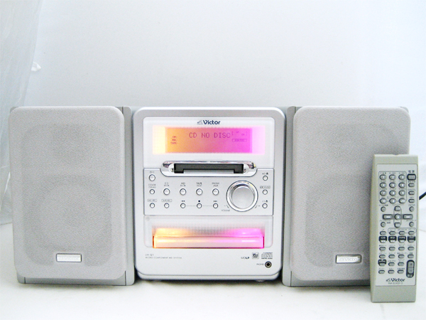 Victor(ビクター) CD/MD/カセット ミニコンポ CA-UXQ1-S(本体 CA-UXQX1-S, スピーカー SP-UXQX1-S, リモコン RM-SUXQ1-S)